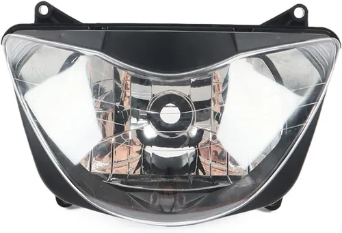 Vista 22 de Ensamble de lámpara de faro delantero para motocicleta compatible con Yamaha YZF600 R6 2006 2007 06 07 YZF-R6 Faro frontal transparente para moto