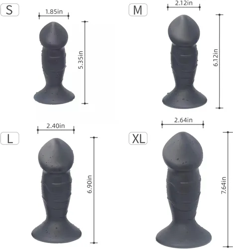 Vista 7 de Consolador de enchufe anal, disponible en 4 tamaños, tapón anal de silicona líquida, masaje de próstata, dilatador de ano, bola anal