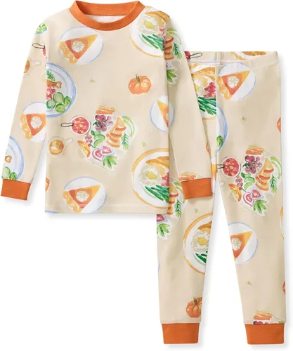Vista 28 de Burt's Bees Baby Pijama de algodón orgánico para niños, conjunto de pijama Paquete de 1 temporada de Apple