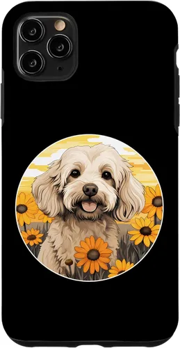 Vista 11 de iPhone 15 Cute Cockapoo in Spring Flower Garden Colorful Puppy Dog Case