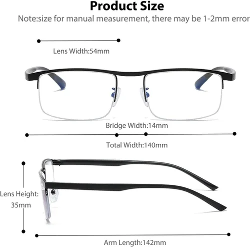 Vista 6 de Gafas de lectura fotocrómicas progresivas multifocales con transición de luz anti-azul Lectores multifocales Gafas de sol transparentes