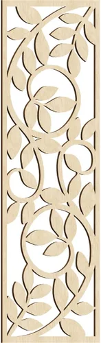 Vista 125 de 9 3/8"W x 24 3/8"H x 1/4"T Utica Decorativo Fretwork Madera Paneles de Pared, Abedul