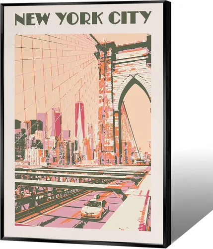 Vista 22 de Viokalt Escena Vintage de la Ciudad Prohibida de Beijing Paisaje de Viaje Arte de Pared Funki Paisaje de Ciudad China Cuadros Antiguos Pintura