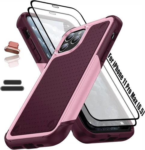 Vista 9 de Funda resistente para Apple iPhone 11 Pro Max de 6.5 pulgadas, 4 esquinas con bolsas de aire [protección contra caídas de 12 pies], agarre
