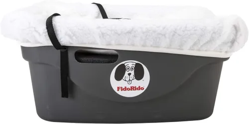 Vista 6 de FIDORIDO Asiento de automóvil para perro, asiento de auto con funda, arnés y correas, base de plástico duradero, cómodos cojines, fácil de instalar