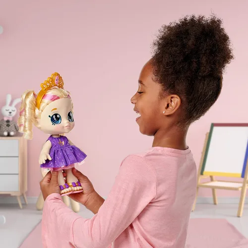 Vista 3 de Kindi Kids Scented Sisters - Muñeca de juego preescolar de 10 pulgadas - Tiara Sparkles