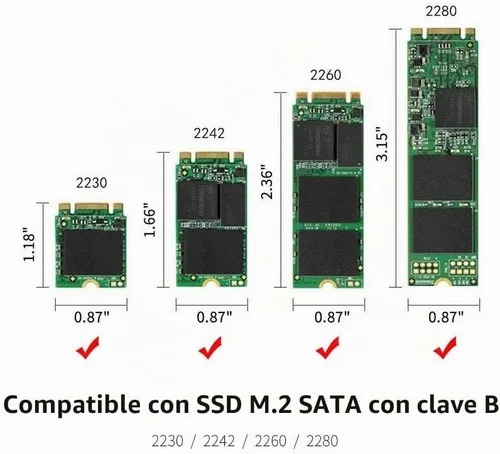 Vista 3 de chenyang 2 en 1 Mini SATA mSATA SSD y NGFF a 2.5" SATA III Adaptador Convertidor de Disco Duro