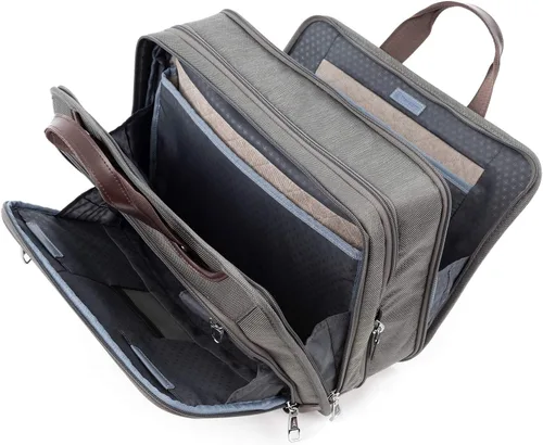 Vista 5 de Travelpro Platinum Elite - Maletín de negocios expandible de 16 pulgadas, Gris Vintage, 16 - pulgadas, Platinum Elite - Maletín de negocios