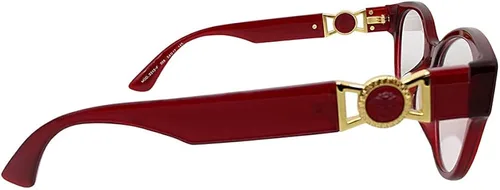 Vista 3 de Versace VE 3313F 388 - Lentes redondos de plástico rojo, 2.126in