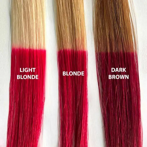 Vista 7 de IROIRO Color de cabello semipermanente natural prémium 330 rojo neón (4 onzas)