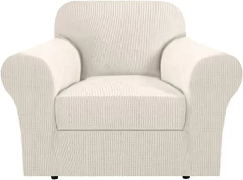 Vista 9 de H.VERSAILTEX - 2 fundas protectoras de licra suave Jacquard para respaldo de silla, lavable a máquina