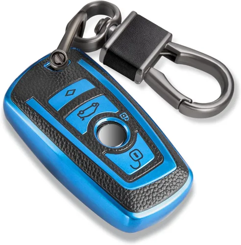 Vista 9 de para llavero de Cadillac con funda de TPU con superficie granulada y cuerda trenzada metálica, funda de llavero mejorada para 2020 en adelante CT4