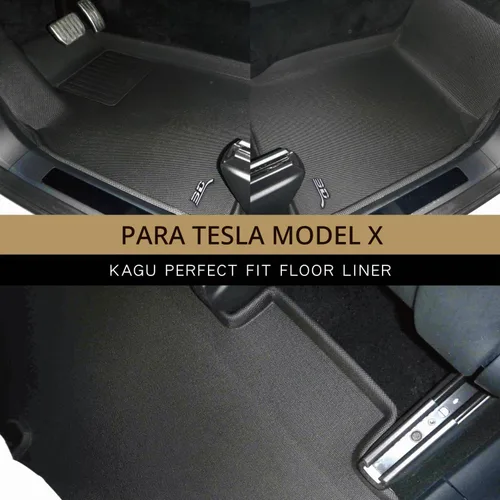 Vista 2 de 3D MAXpider Kagu - Alfombrilla de suelo compatible con Tesla Model X 6