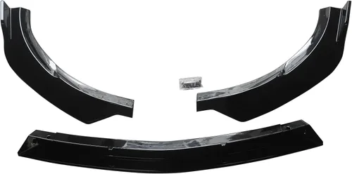 Vista 6 de CHIESMA, Borde de parachoques delantero compatible con Benz Clase E 2021-2023 W213 E200 E350 E450 ABS brillante negro pintado alerón Splitter