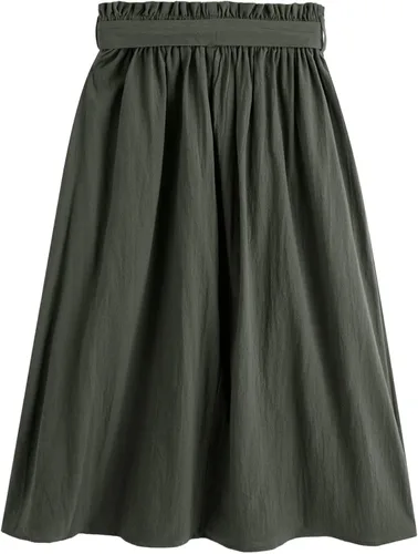 Vista 2 de SweatyRocks Falda midi plisada con bolsillos para mujer, estilo casual, con cintura