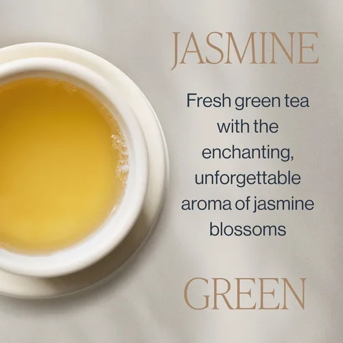 Vista 4 de Rishi Tea Té verde jazmín – Té orgánico de hojas sueltas, té verde chino perfumado con cafeína con aroma y sabor floral, 4 onzas, más de 16 porciones