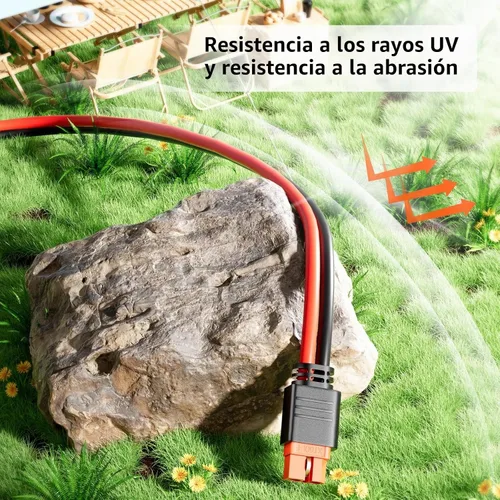 Vista 9 de Bateria Power 10AWG Solar a XT60i Cable 25FT 10 Gauge XT60i Connector Extension Cable for RV Foldable Solar Panel, Portable Power Station, Solar