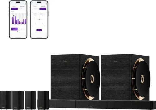 Vista 15 de ULTIMEA Sistema de barra de sonido envolvente de 5.1 canales con Dolby Negro