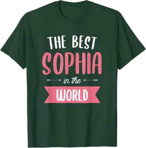 Vista 17 de Camiseta The Best Sophia In The World Name, Negro