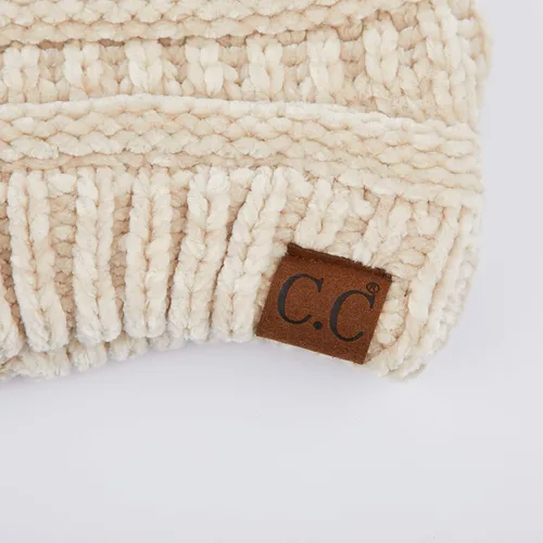 Vista 31 de C.C Trendy Warm Chunky Soft Stretch Cable Knit Beanie