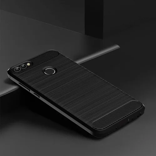 Vista 3 de Asuwish Funda compatible con Huawei P Smart 2017/Enioy 7S/Honor 9 Lite/9N/9i y protector de pantalla de vidrio templado, fundas protectoras