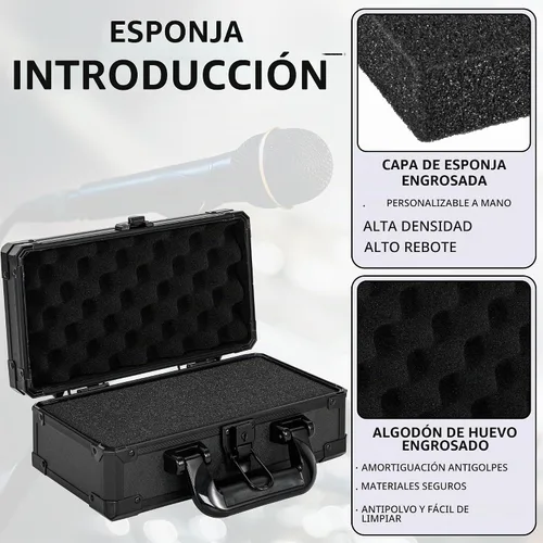 Vista 3 de Estuche de transporte rígido de 11 pulgadas con espuma precortada