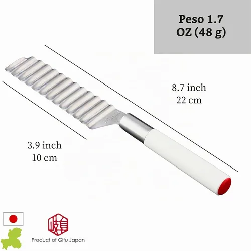 Vista 2 de Cuchillo de queso Crinkle Cutter Knife 3.9" de acero inoxidable