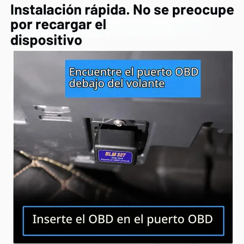 Vista 5 de Escáner OBD2 Bluetooth lector de código de coche herramienta de diagnóstico inalámbrico OBD lector de código de coche motor de verificación