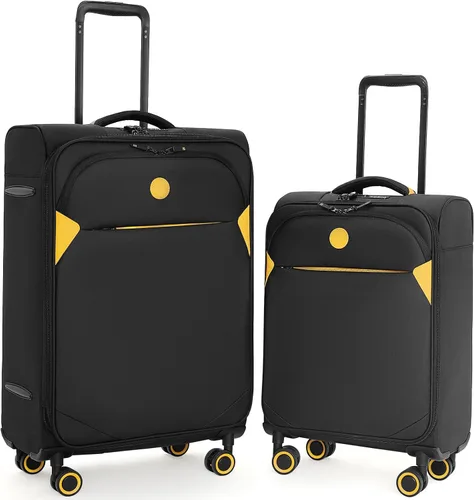 Vista 23 de Verage Cambridge - Maleta ligera con ruedas giratorias expandibles, Negro -, Conjuntos de equipaje negro Softside