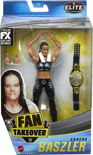 Vista 5 de Mattel WWE Shayna Baszler Fan TakeOver - Figura de acción Elite de 6 pulgadas con equipo y accesorios votados por los fanáticos, regalo