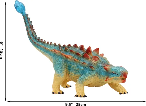 Vista 8 de Gemini&Genius Ankylosaurus - Juguete de dinosaurio para niños de 3, 4, 5, 6 y 7 años, escultura realista y textura, dinosaurios, gran regalo