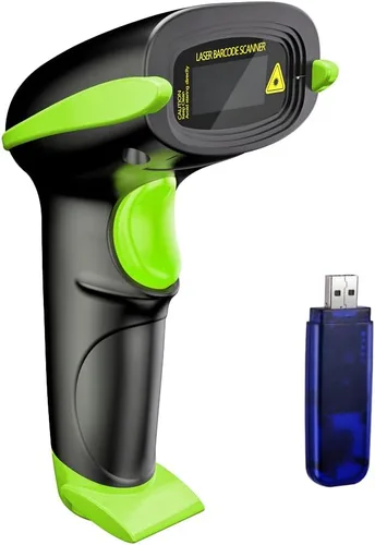Vista 13 de NADAMOO Escáner de Código de Barras Inalámbrico 328 Pies Distancia de Transmisión USB Inalámbrico 1D Láser Lector Automático de Código de Barras