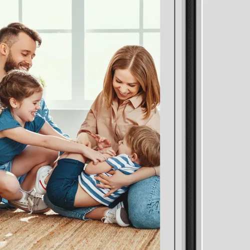 Vista 7 de Tira de sellado de puerta con burlete en forma de V de 40 pies – Cinta de espuma autoadhesiva para puertas y ventanas, bloqueador de corrientes