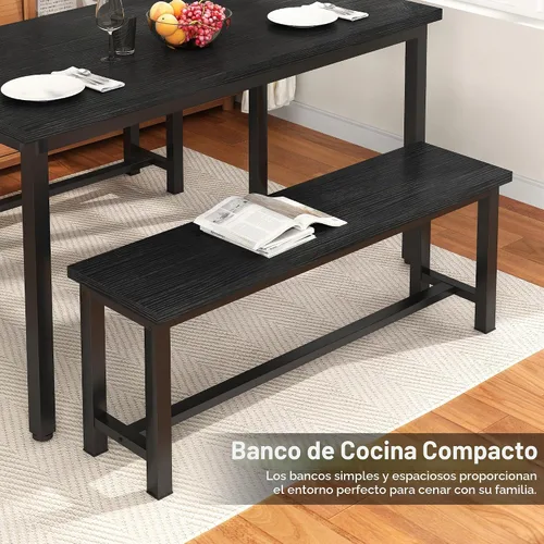 Vista 6 de DKLGG Bancos de comedor, banco de cocina de 39 pulgadas, par de 2 para sala de estar, dormitorio, banco de entrada industrial, bancos de comedor