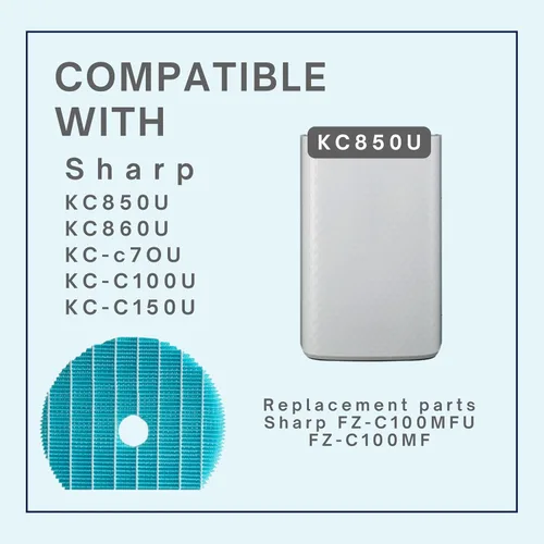 Vista 4 de Nispira Filtro de repuesto de humidificación premium compatible con purificador de aire Sharp Humidificador KC-850U KC-860U. En comparación