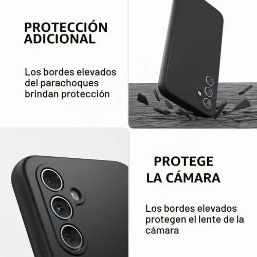 Vista 2 de Funda para Galaxy A54 5G de 6.4 pulgadas, silicona líquida suave protectora y forro de microfibra antiarañazos, a prueba de golpes, compatible