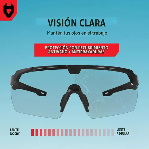 Vista 4 de NoCry Anti-Fog Clear Safety Glasses for Men and Women — Work Glasses