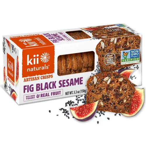 Vista 10 de Kii Naturals Tostadas artesanales, galletas tipo cracker para snacks saludables para queso, carnes, untables, tabla de charcutería - sin OMG