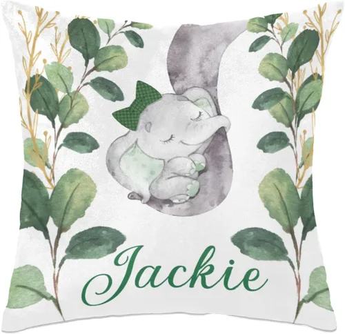 Vista 27 de Funda de almohada personalizada con nombre de bebé para bebé, niño y niña, almohada personalizada con nombre, almohada personalizada para sofá
