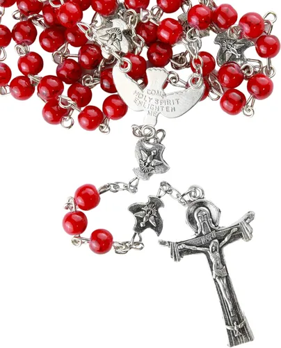 Vista 5 de Needzo Rosario de confirmación, regalo de joyería católica para niñas, 20 pulgadas