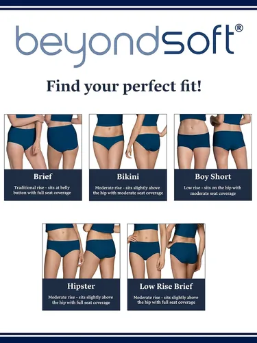 Vista 6 de Fruit of the Loom Ropa interior Beyondsoft para mujer, muy suave, diseñada pensando en la comodidad, disponible en tallas grandes