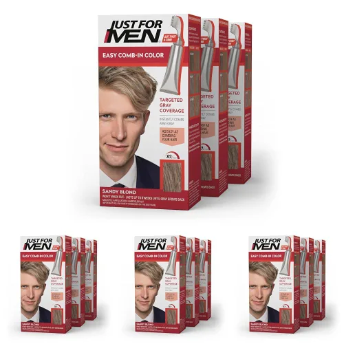 Vista 10 de Solo para hombres Auto Stop, tintura química para el cabello, 1, Dark Blond and Light Brown Rubio oscuro A-15