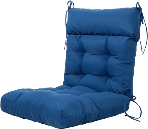 Vista 13 de ARTPLAN Cojín para Silla de Exterior Adirondack, Cojín de Patio para Todo Clima, Almohada Acolchada de Mimbre para Muebles de Patio, Gris
