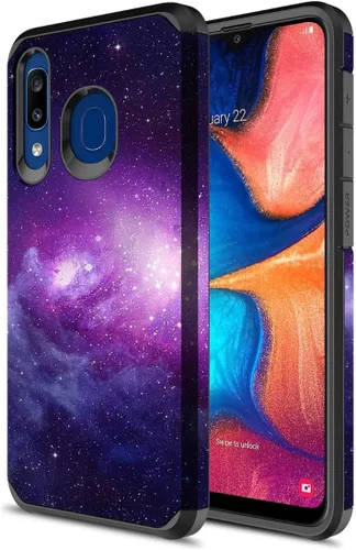 Vista 7 de Rosebono - Funda compatible con Samsung Galaxy A20/A30/A50, funda rígida híbrida delgada, a la moda, linda funda de silicona colorida para Samsung