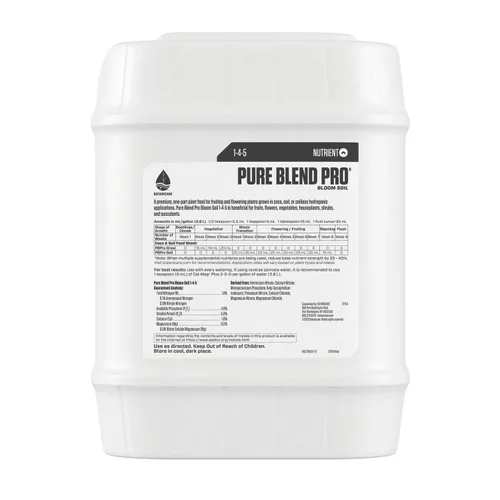 Vista 2 de Botanicare Pure Blend Pro Bloom - Suelo nutriente para frutas y flores, 1-4-5, 5 galones.
