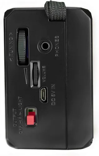 Vista 9 de QFX R-37 6-Band (AM, FM, SW1 - SW4) Linterna LED Bluetooth Radio solar (modelo 2021)