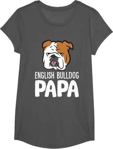 Vista 43 de Camiseta divertida de Bulldog Inglés para papá dueño de perro, Negro