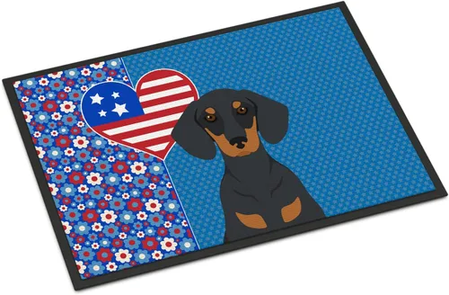Vista 123 de Caroline's Treasures WDK5119JMAT Airedale Terrier USA - Tapete para interiores o exteriores, 24 x 36 pulgadas, tapete para puerta delantera