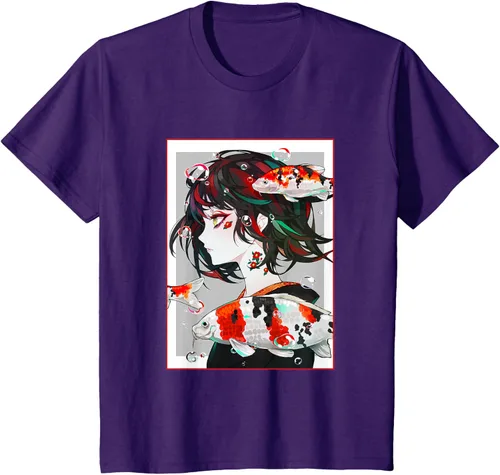 Vista 28 de Camiseta de anime anime japonés estético Otaku Negro