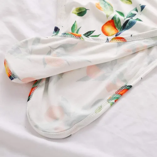 Vista 6 de Moru Vestidos de dormir de algodón para bebés y niñas de algodón orgánico Floral Kimono anudado